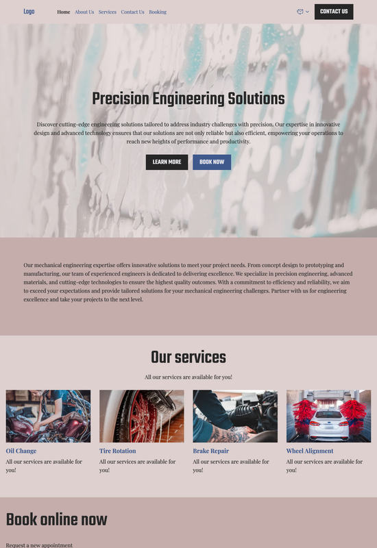 car service station template preview
