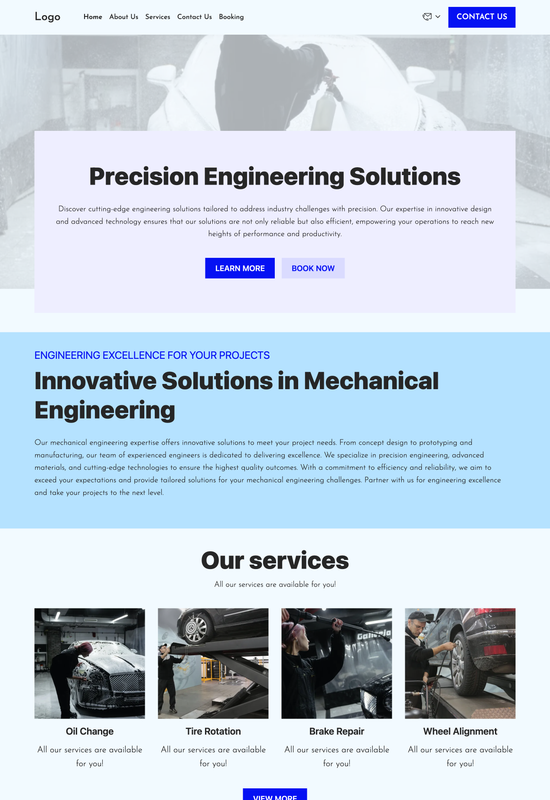 car service station template preview
