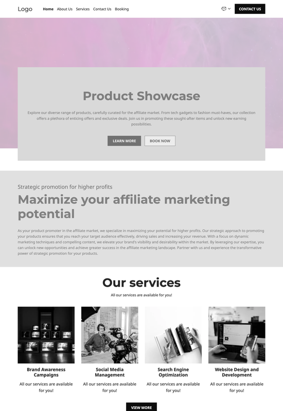 advertising agency template preview