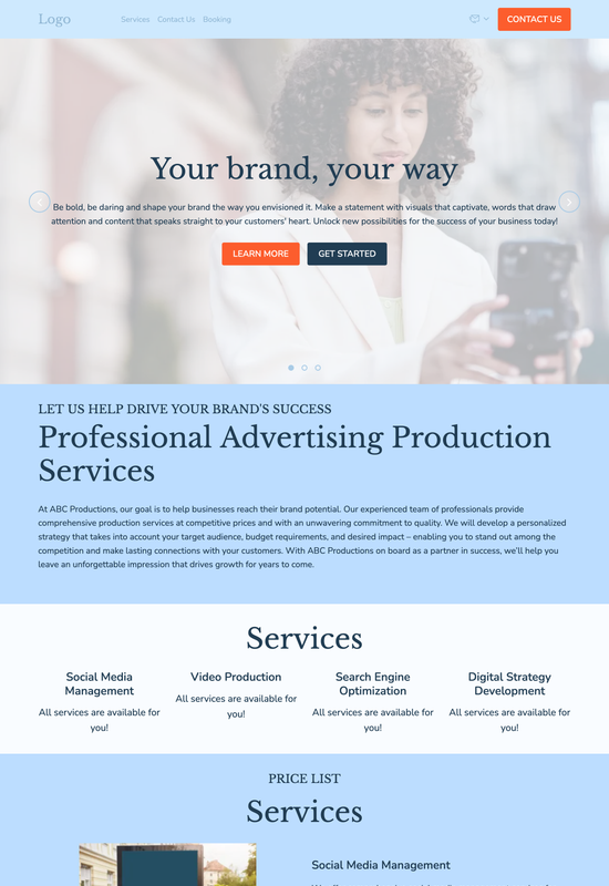 advertising producer template preview