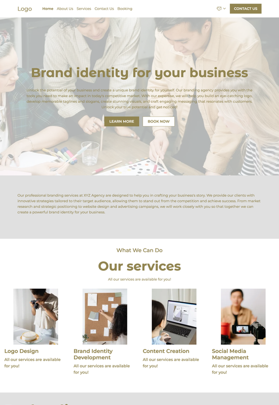 branding agency template preview