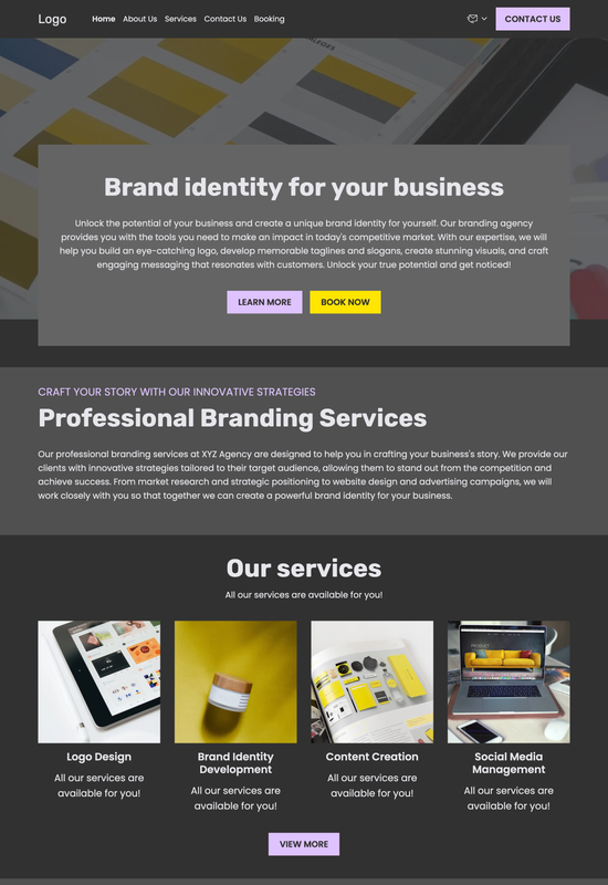 Anteprima del modello per agenzia di branding