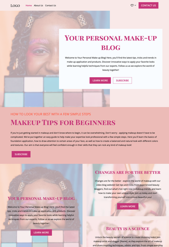 Vorschau der Vorlage für Make-up-Video-Blogs