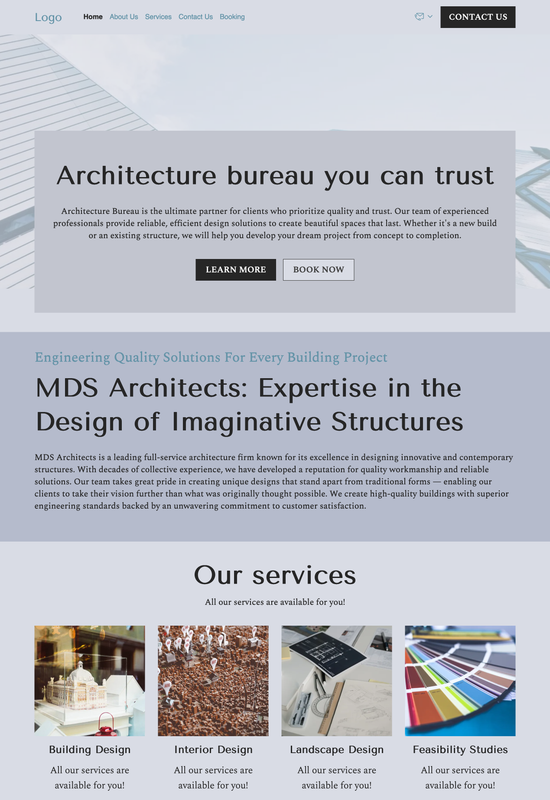 architecture firm template preview