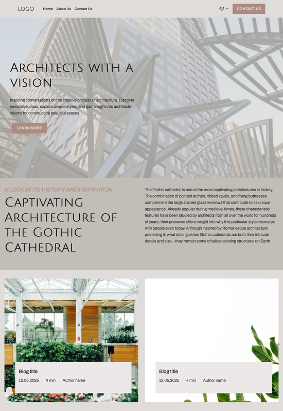 architecture blog template preview