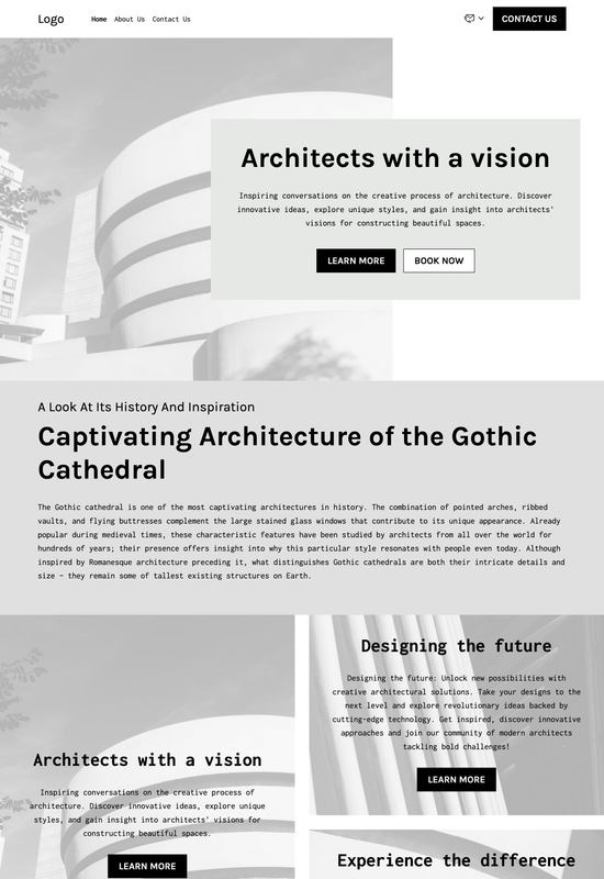 Anteprima del modello di blog di architettura