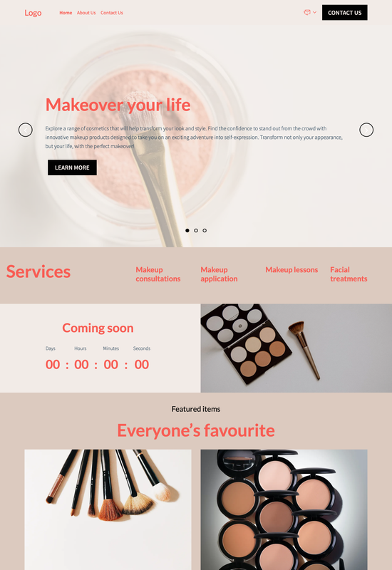 makeup store template preview