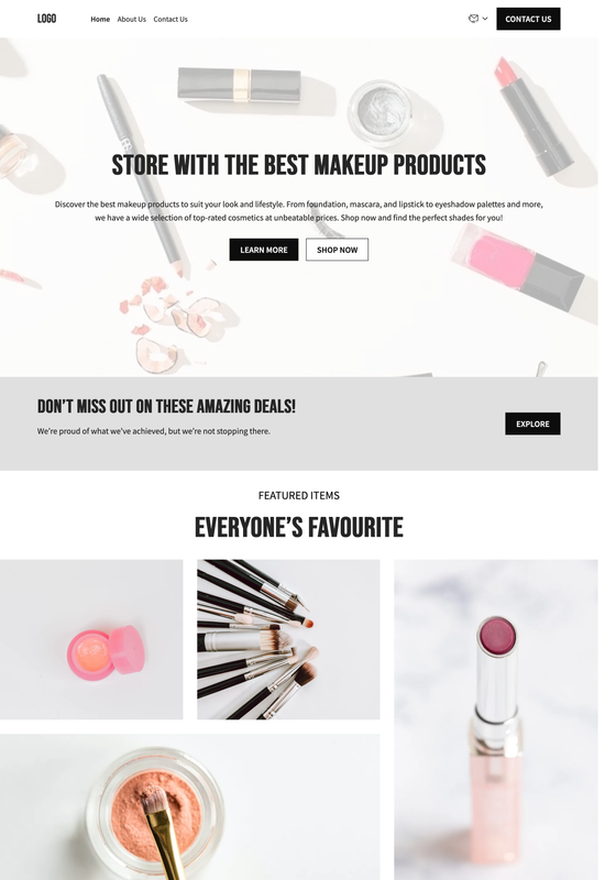 makeup store template preview