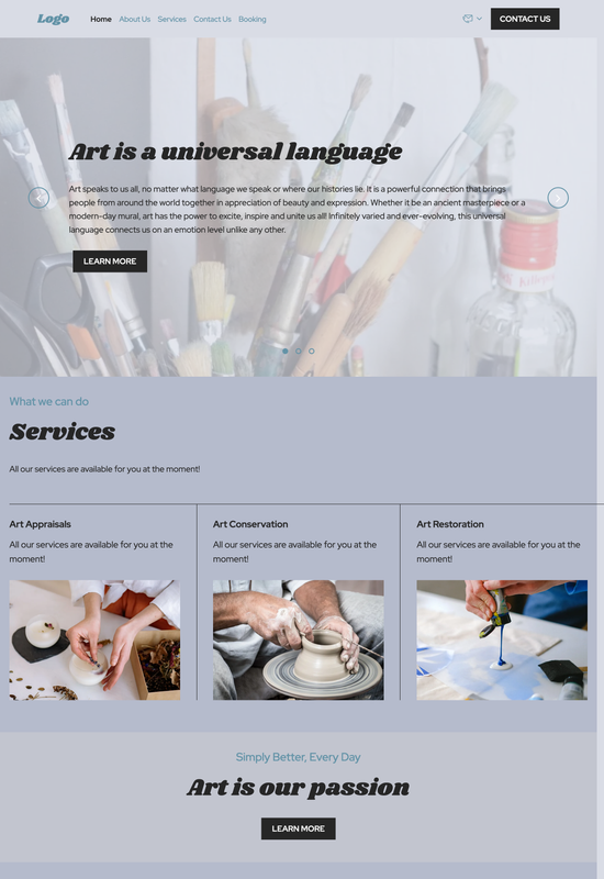 Vorschau der Kunstgalerie-Vorlage