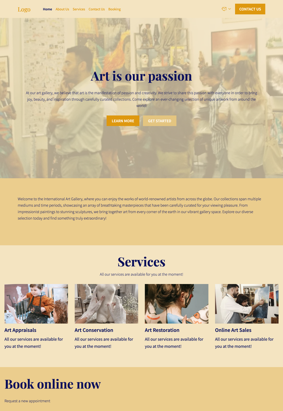 art gallery template preview
