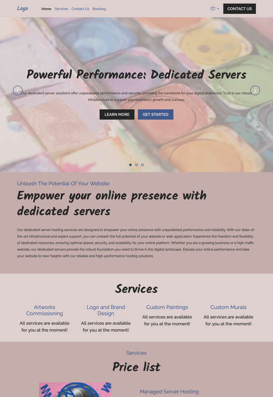 artist template preview