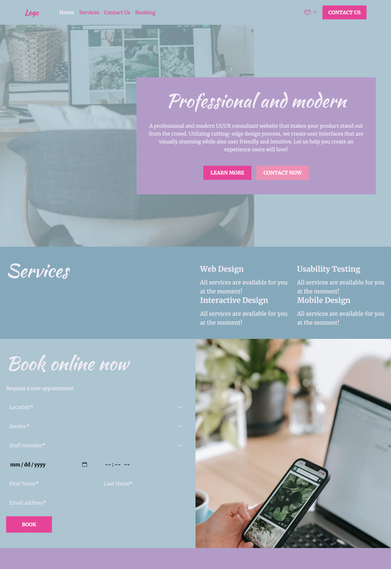 UI/UX consultant template preview