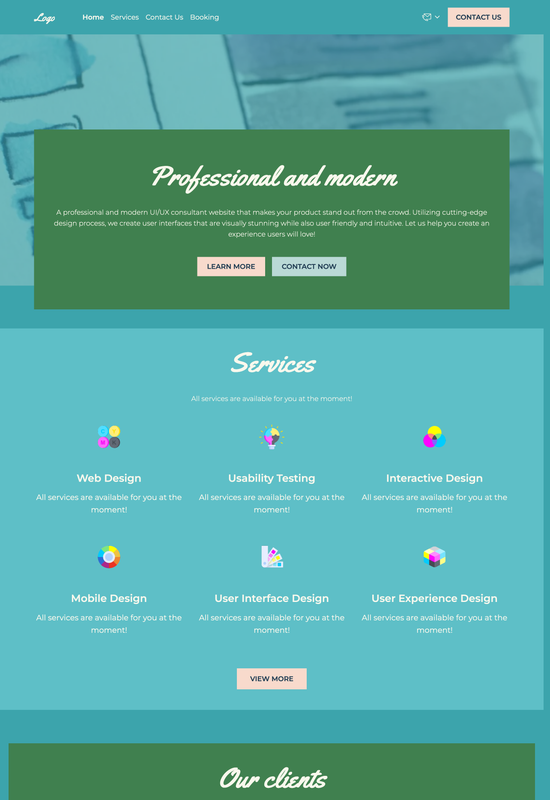 UI/UX 顾问模板预览