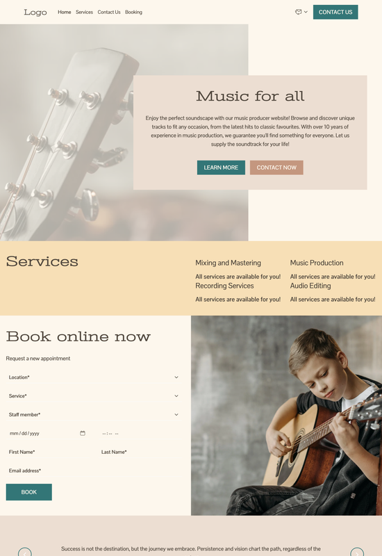 music producer template preview