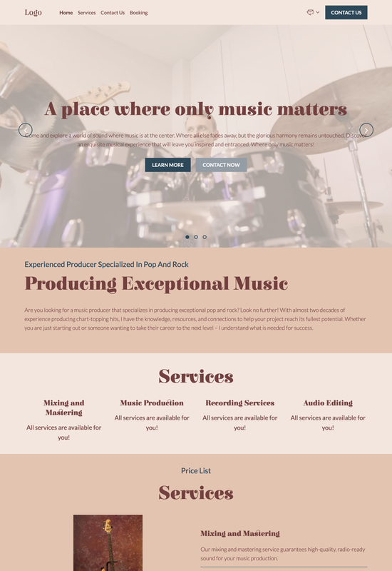 Vorschau der Vorlage für Musikproduzenten