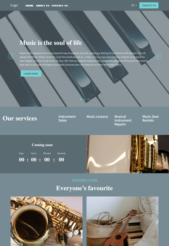 music store template preview