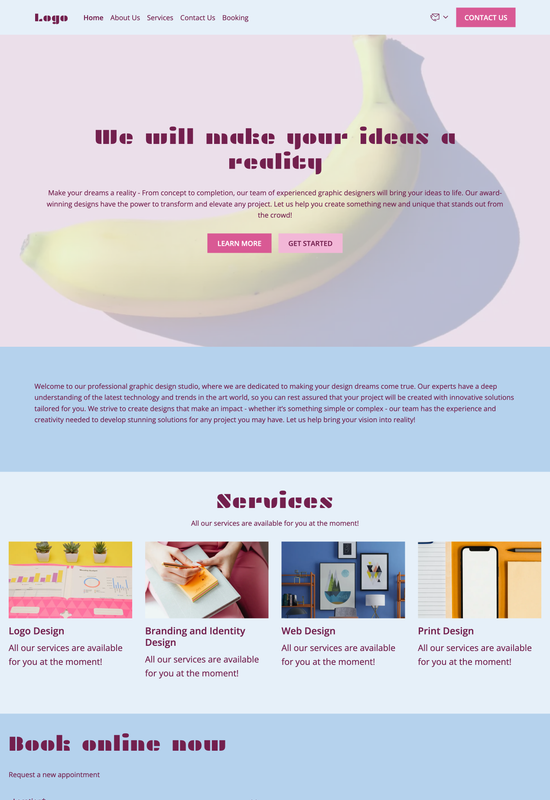 graphic design studio template preview