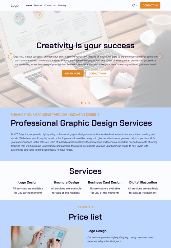 graphic designer template preview