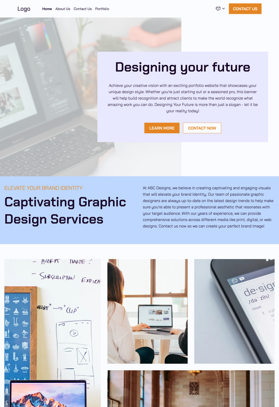 graphic design portfolio template preview