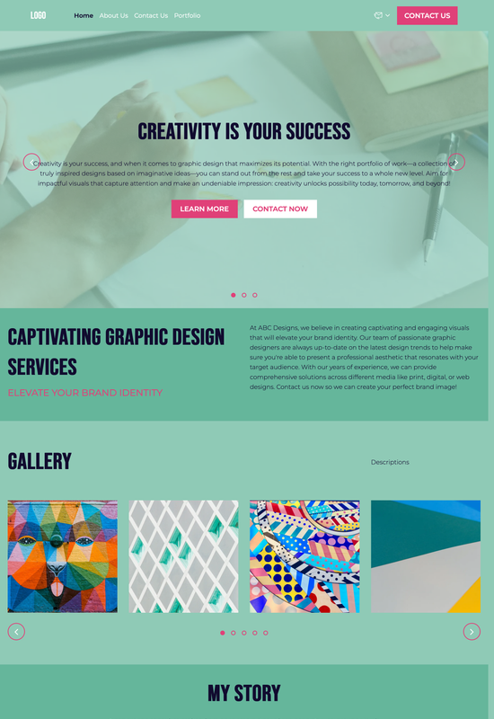 Vorschau der Grafikdesign-Portfolio-Vorlage