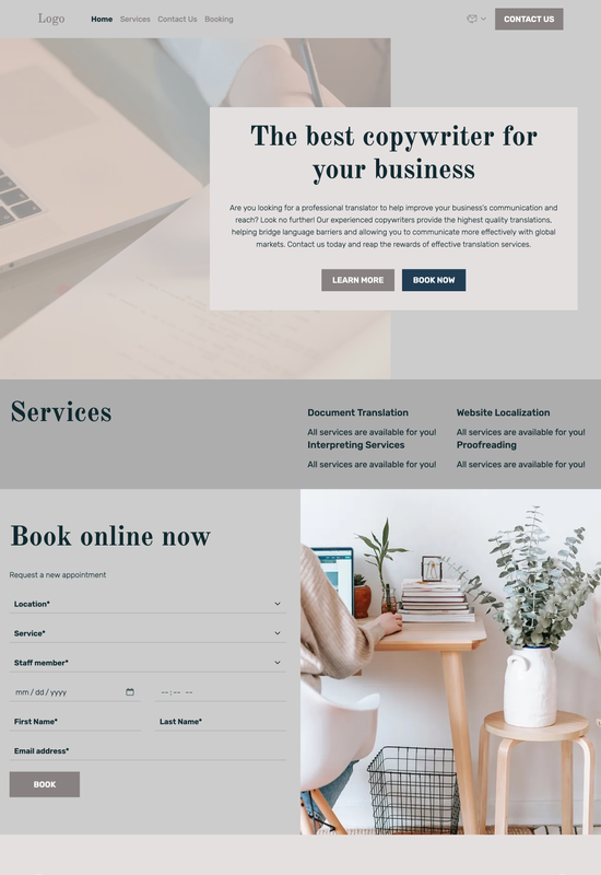 professional translator template preview