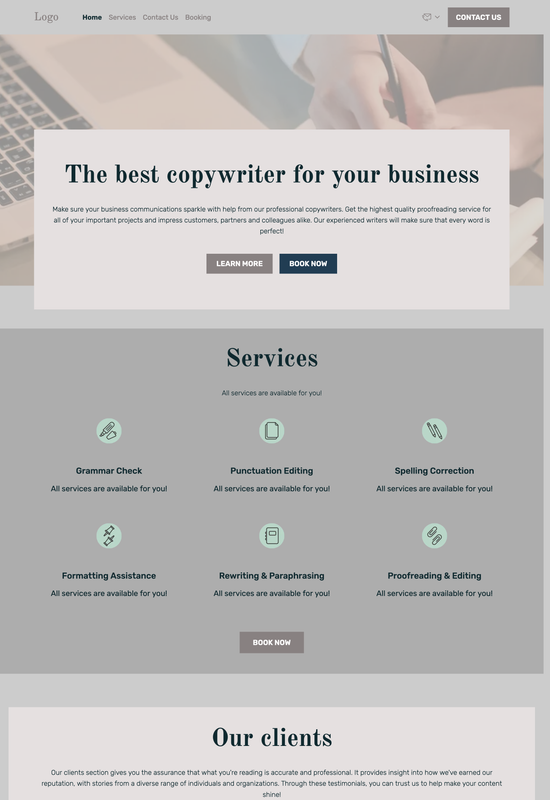 proofreader template preview