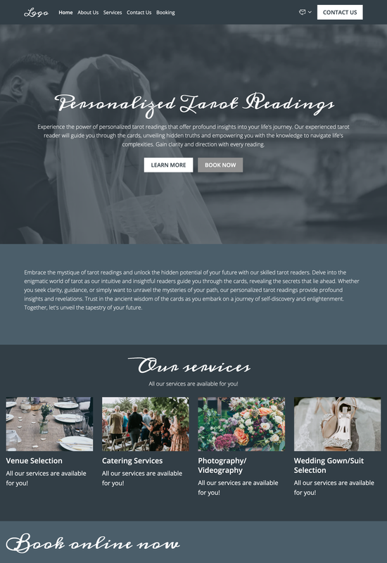 wedding agency template preview