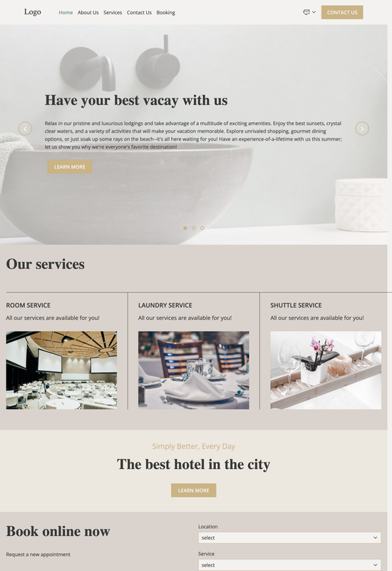 hotel template preview