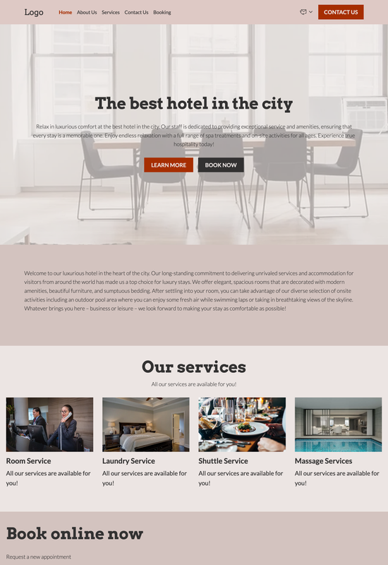 hotel template preview