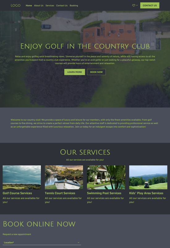 country club template preview