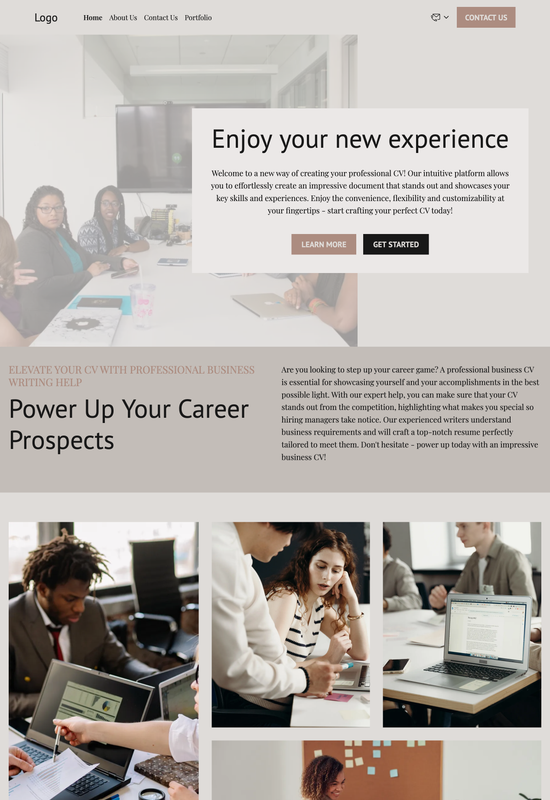 Anteprima del modello di CV business