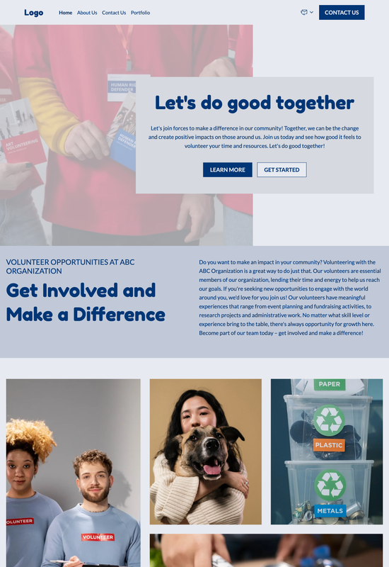 volunteer template preview