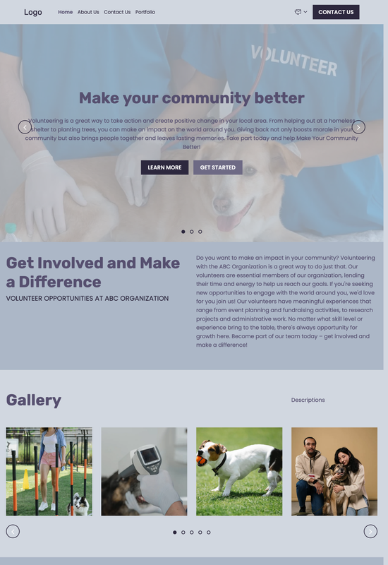 volunteer template preview