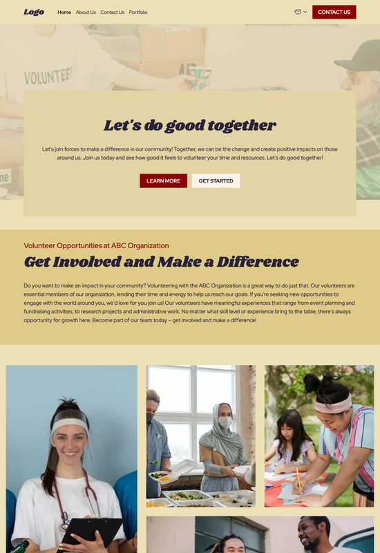 volunteer template preview