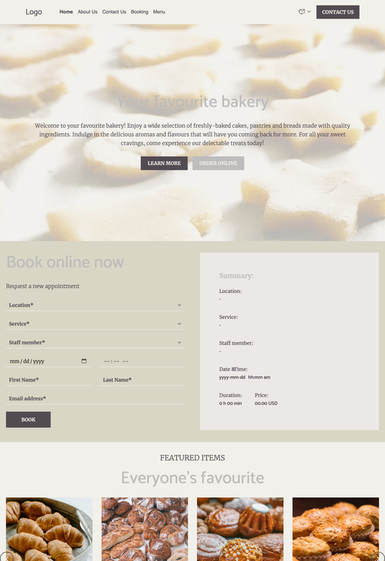 bakery template preview