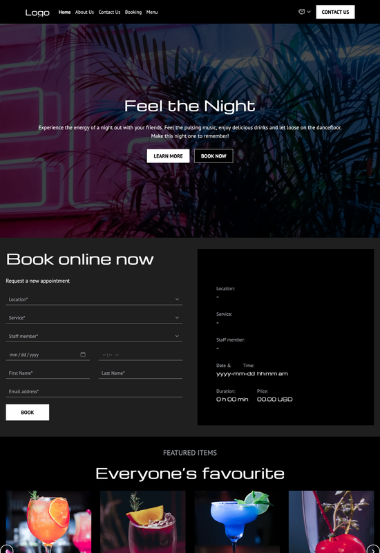 nightclub template preview