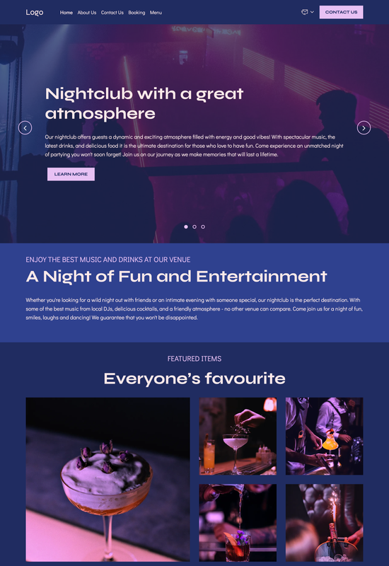 nightclub template preview