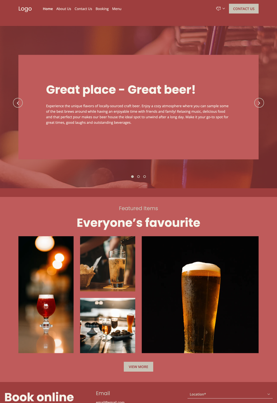 beer house template preview