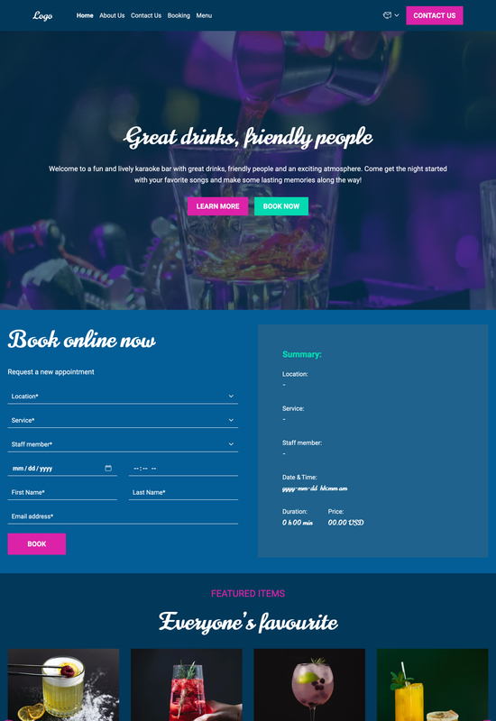 karaoke bar template preview
