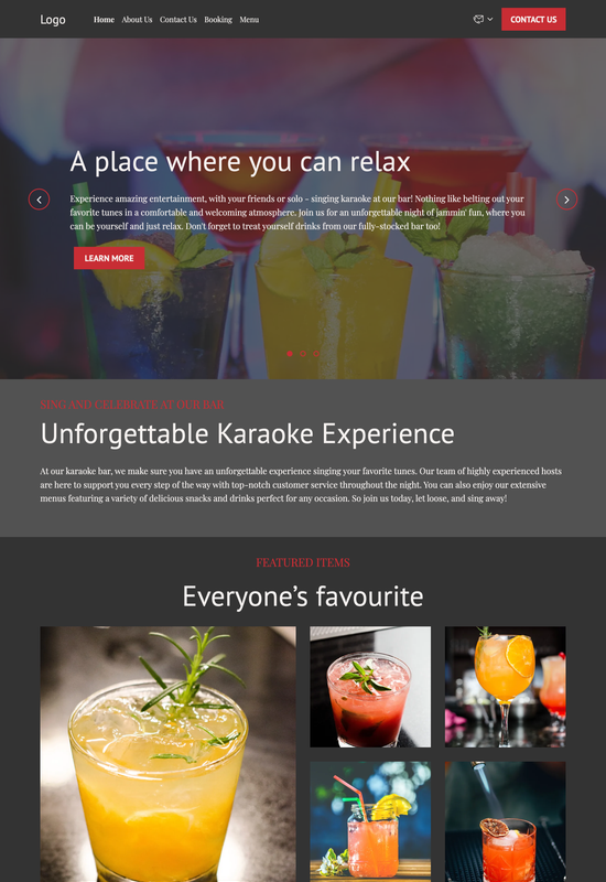 karaoke bar template preview