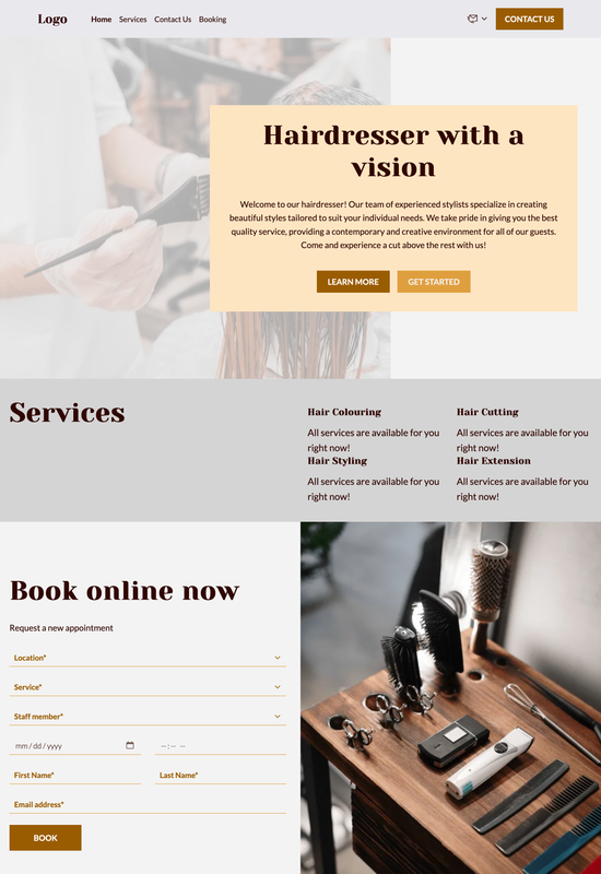 hairdresser template preview