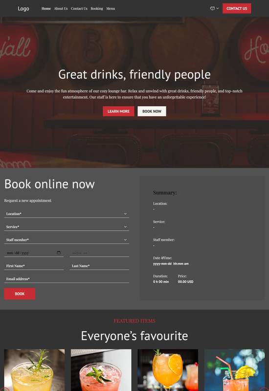 lounge bar template preview