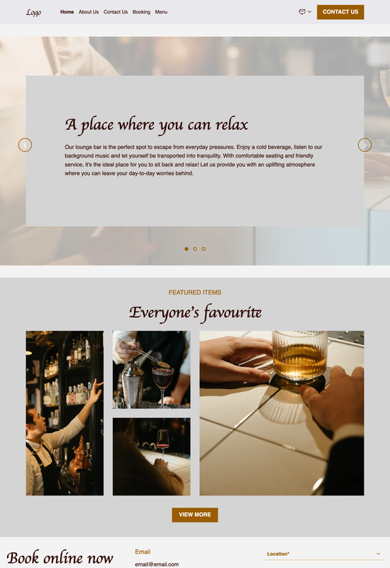 lounge bar template preview