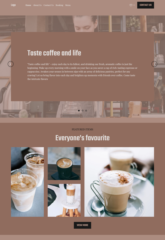 coffee house template preview
