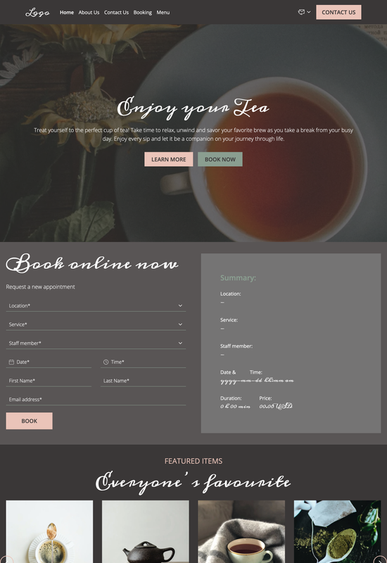 tea house template preview