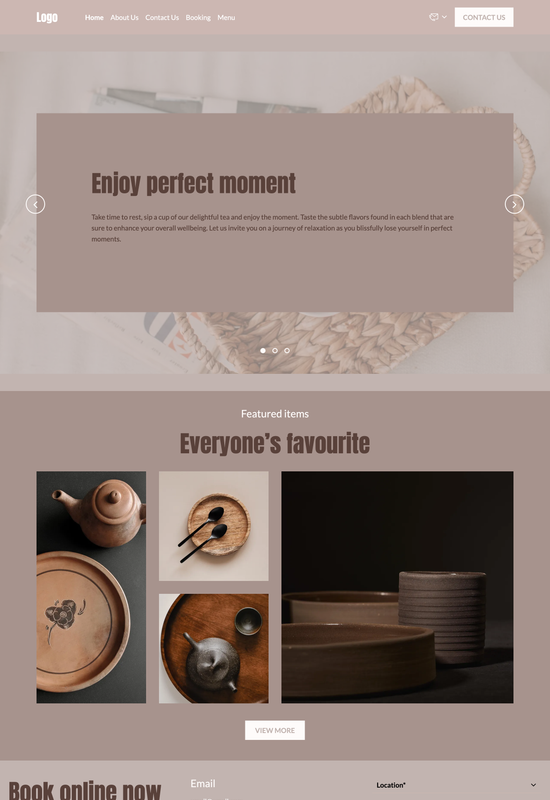 tea house template preview