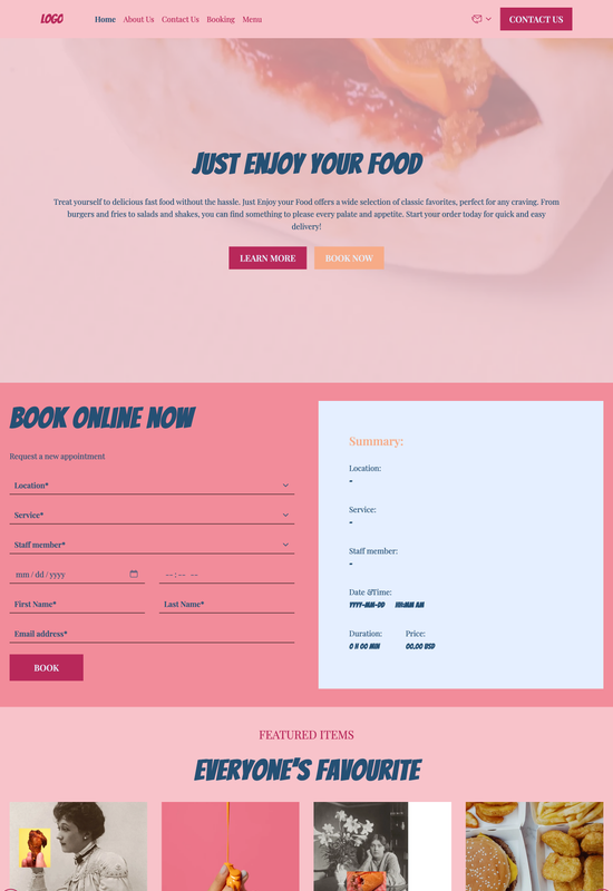 fast food restaurant template preview