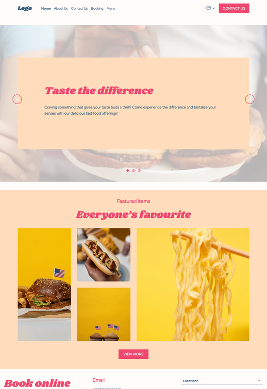 fast food restaurant template preview