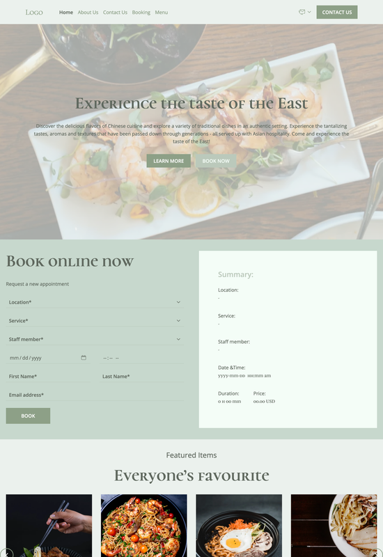 Chinese restaurant template preview