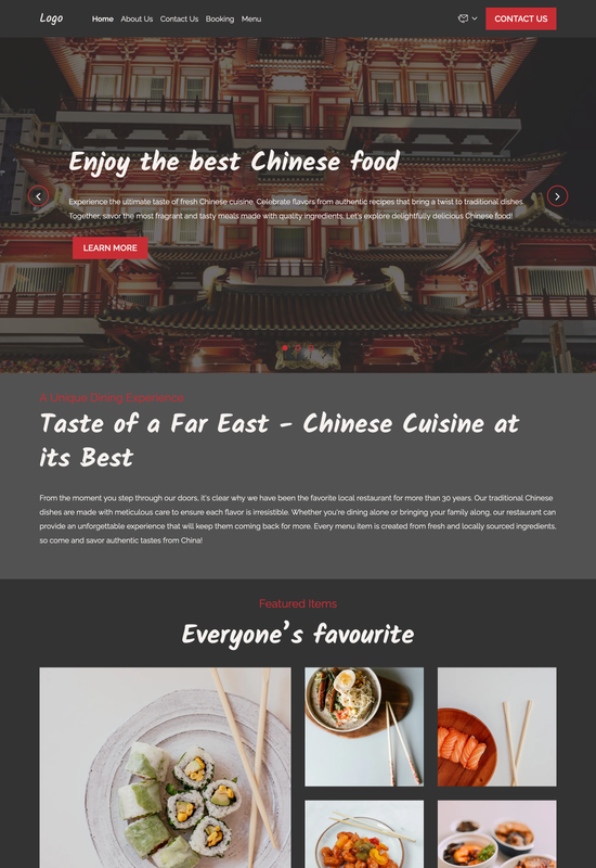 Vorschau der Vorlage für chinesische Restaurants